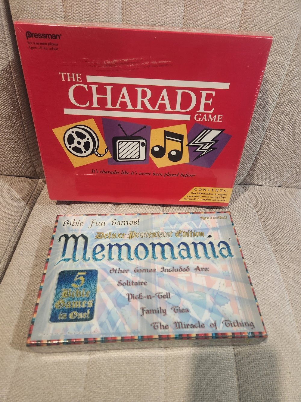 Charade & Memomania Games